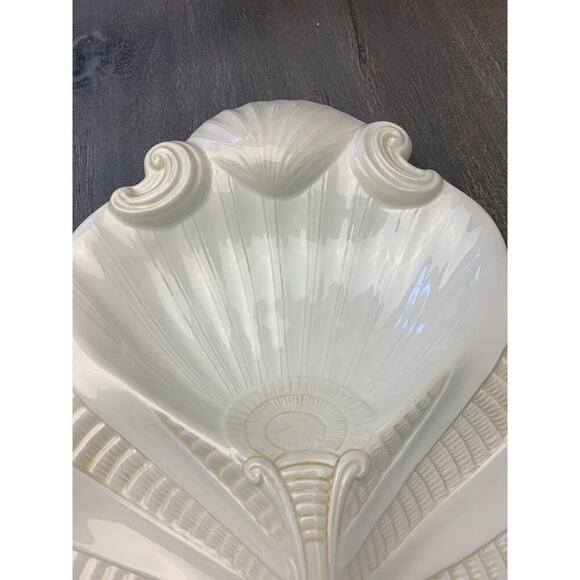 LENOX Butler's Pantry 4-Part Relish Dish White Shell Serving Platter 17.5" VGUC - Picture 3 of 10